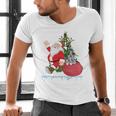 Santa Ugly Christmas Tree Lights Boston Terrier Dog Lover Men's V-Neck T-Shirt, Boston Terrier Christmas Shirts, gift for family, gift for coworker