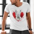 Valentine's Day Boston Terrier Dog Men's V-Neck T-Shirt, gift for family, gift for coworker