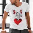 Valentine's Day Boston Terrier Dog Vector Men's V-Neck T-Shirt, gift for family, gift for coworker