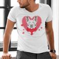 Valentine's Day Boston Terrier Heart Men's V-Neck T-Shirt, gift for family, gift for coworker