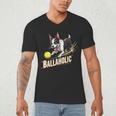 Ballaholic Boston Terrier Dog Chasing Bostie Ball Men's V-Neck T-Shirt, novelty gifts, funny gifts