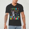 My Birthday Colorful Costume Boston Terrier Party Men's V-Neck T-Shirt, novelty gifts, funny gifts