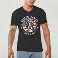 Boston Bull Terrier Men Boston Terrier Dog Dad Men's V-Neck T-Shirt, novelty gifts, funny gifts