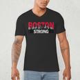 Boston Strong Logo Vintage Boston City Skyline Men's V-Neck T-Shirt, novelty gifts, funny gifts