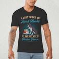 Boston Terrier American Gentleman Bibliophile Book Lover Men's V-Neck T-Shirt, novelty gifts, funny gifts