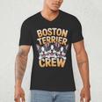 Boston Terrier Crew Cartoon For Dog Owner Pet Boston Terrier Men's V-Neck T-Shirt, novelty gifts, funny gifts