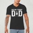 Boston Terrier Dad Of A Bostie Dad Bostie Father Men's V-Neck T-Shirt, novelty gifts, funny gifts