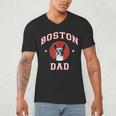 Boston Terrier Dad Dog Father For Men Women Kids Men's V-Neck T-Shirt, novelty gifts, funny gifts