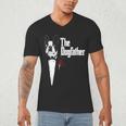 Boston Terrier Dad The DogFather Shirt Boston Terrier Men's V-Neck T-Shirt, novelty gifts, funny gifts