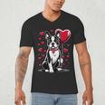 Boston Terrier Dog Valentine's Day Dog Owner Valentine Men's V-Neck T-Shirt, novelty gifts, funny gifts
