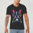 Boston Terrier Lovers Gaming Headphones Boston Terrier Men's V-Neck T-Shirt, novelty gifts, funny gifts