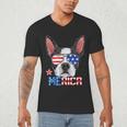 Boston Terrier Merica 4th Of July T Shirt Men Boys Dog Puppy Men's V-Neck T-Shirt, novelty gifts, funny gifts