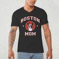 Boston Terrier Mom Dog Mother Men's V-Neck T-Shirt, novelty gifts, funny gifts