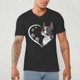 Boston Terrier Shirts For Women Girls Kids Heart Cute Men's V-Neck T-Shirt, novelty gifts, funny gifts