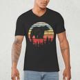 Catch Some Rays Vintage Retro Grizzly Bear Men's V-Neck T-Shirt, novelty gifts, funny gifts