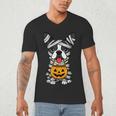 Halloween Dog Boston Terrier Mummy Costume Men Women Kids Men's V-Neck T-Shirt, novelty gifts, funny gifts