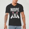 Nope Boston Terrier Puppy Dog Bostie Lover Men Women Girls Kids Men's V-Neck T-Shirt, novelty gifts, funny gifts