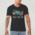 Peace Love Art Painting Palette Art Teacher Men&#x27;s V-Neck T-Shirt, novelty gifts, funny gifts