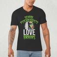 School Psychologists Love Brains Halloween Teacher Counselor Men&#x27;s V-Neck T-Shirt, novelty gifts, funny gifts