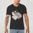 Sleepy Boston Terrier Pajama Men Women Kids Men's V-Neck T-Shirt, novelty gifts, funny gifts