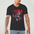 Super Power Superhero Boston Terrier Dog For Men Women Kids Men's V-Neck T-Shirt, novelty gifts, funny gifts