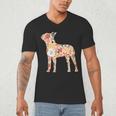 Vintage Floral Boston Terrier For Dog Lover Men's V-Neck T-Shirt, novelty gifts, funny gifts