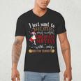 Watch Christmas Movies With My Boston Terrier Bostie Men's V-Neck T-Shirt, novelty gifts, funny gifts