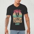 Worlds Best Boston Terrier Aunt Men's V-Neck T-Shirt, novelty gifts, funny gifts
