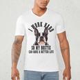 Bostie Mama Dog Dad Boston Terrier For Men Women Men's V-Neck T-Shirt, novelty gifts, funny gifts