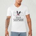 Boston Terrier Dog Lovers Sleepshirt Apparel Men Women Men's V-Neck T-Shirt, novelty gifts, funny gifts