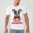 Boston Terrier Grandma Dog Lovers Puppy Bostie Owner Men's V-Neck T-Shirt, novelty gifts, funny gifts