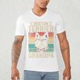 Boston Terrier Grandpa Dog Lover Father's Day Premium Men's V-Neck T-Shirt, novelty gifts, funny gifts
