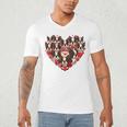 Boston Terrier Heart Valentine Boston Terrier Men's V-Neck T-Shirt, novelty gifts, funny gifts