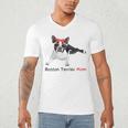 Boston Terrier Mom Bandana Boston Terrier Dog Men's V-Neck T-Shirt, novelty gifts, funny gifts