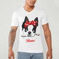 Boston Terrier Mum Dog Woman Idea Men's V-Neck T-Shirt, novelty gifts, funny gifts