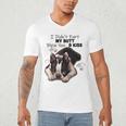 Boston Terrier Shirt I Didn't Fart My Butt Blew You A Kiss Men's V-Neck T-Shirt, novelty gifts, funny gifts