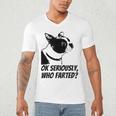 Boston Terrier Shirt Ok Seriously Who Farted Men's V-Neck T-Shirt, novelty gifts, funny gifts