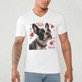Boston Terrier Is My Valentine Cute Pet Dog Owner Valentine Men's V-Neck T-Shirt, novelty gifts, funny gifts