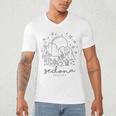 Cool Vintage Cactus Sedona Arizona Camping Souvenir Men's V-Neck T-Shirt, novelty gifts, funny gifts
