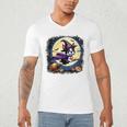 Cute Boston Terrier Halloween Costume Dog Lover Women Girls Men's V-Neck T-Shirt, novelty gifts, funny gifts