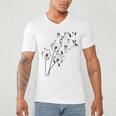 Dandelion Boston Terrier Flower Floral Bostie Tree Men's V-Neck T-Shirt, novelty gifts, funny gifts
