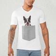 Dog In Your Pocket Boston Terrier For Men Women Girls Kids Men's V-Neck T-Shirt, novelty gifts, funny gifts