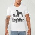 The Dogfather Boston Terrier Dog Funny Dog Gift T-Shirt For Men Women Girls Kids Men's V-Neck T-Shirt, novelty gifts, funny gifts