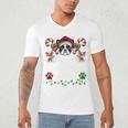 Most Likely Decorate Her Boston Terrier Dog Ugly Christmas Men's V-Neck T-Shirt, novelty gifts, funny gifts