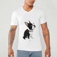 Love NOPE Boston Terrier Dog Lover Men's V-Neck T-Shirt, novelty gifts, funny gifts