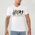 Peace Love Boston Terrier Boston Terrier Lover Dog Mom Men's V-Neck T-Shirt, novelty gifts, funny gifts
