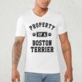 Property Of Boston Terrier Boston Terrier Shirt Men's V-Neck T-Shirt, novelty gifts, funny gifts