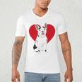 Valentine's Day Boston Terrier Lover Men's V-Neck T-Shirt, novelty gifts, funny gifts