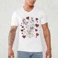 Valentine's Day Boston Terrier Men's V-Neck T-Shirt, novelty gifts, funny gifts