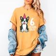6 Years Old Birthday Boston Terrier Dog Lover 6th Party Kid Women's Comfort Colors T-Shirt Mustard